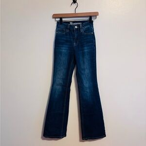 No Boundaries flared wide leg high rise jeans size 00